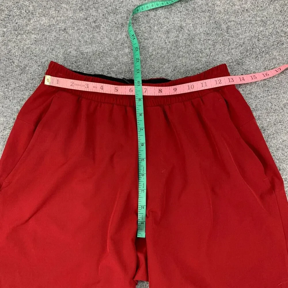 Lululemon Swim Shorts Mens S Small‎ Ruby Red Channel Cross Brief Lined Trunks
